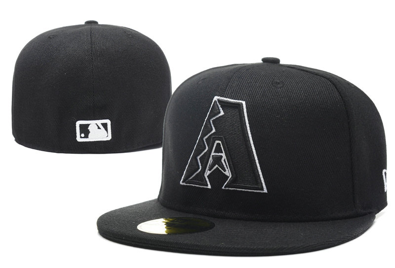 Arizona Diamondbacks Black Fitted Hat LX 0701
